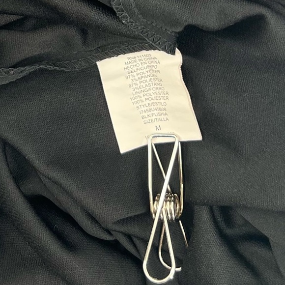 Lily Rose Black Floral Cold Shoulder High Neck Mini Dress Size Medium Women’s - Picture 5 of 5